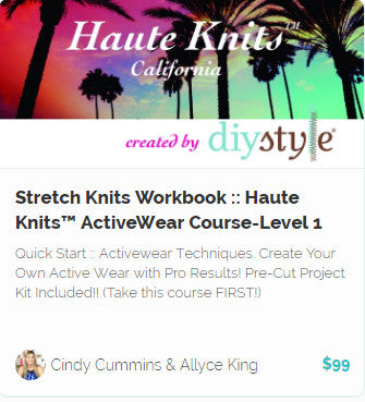 Haute Knits by DIYStyle®-- ActiveWear Online Course :: Designer Samples Workbook - Haute Knits by DIYStyle